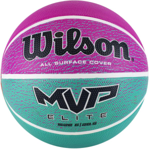 хорошая модель Мяч баскетбольный Wilson MVP elite pk/gn size 6 (WTB1463XB06)