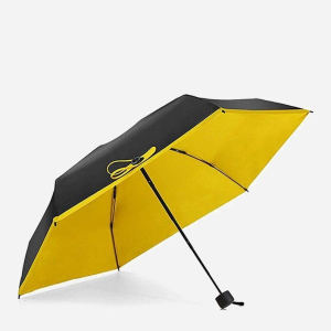 Зонт складаний Supretto Pocket Umbrella 5072-0003 механічний Чорний з жовтим (2000100014615) ТОП в Рівному