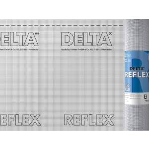 Пароизоляционная плёнка с отражающим покрытием для скатных и плоских крыш DELTA REFLEX