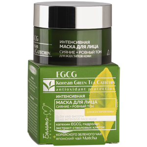 Интенсивная маска для лица Белита-М Egcg Korean Green Tea Catechin Сияние + ровный тон для всех типов кожи 50 г (4813406008534) лучшая модель в Ровно