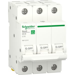 Автоматический выключатель Schneider Electric RESI9 10 А, 3P, кривая С, 6кА в Ровно