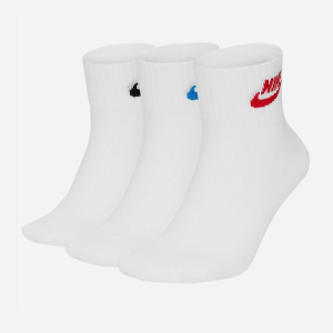 Набір шкарпеток Nike U Nk NSW Evry Essential Ankle 3Pr SK0110-911 XL 46-50 3 пари Білий (193153923170) ТОП в Рівному