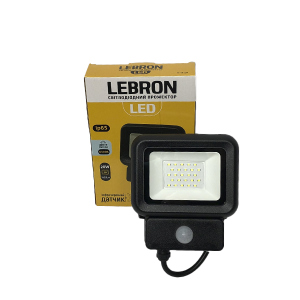 LED прожектор с датчиком движения LEBRON LF-20S, 20W, 1600Lm, 6500К (4416) в Ровно