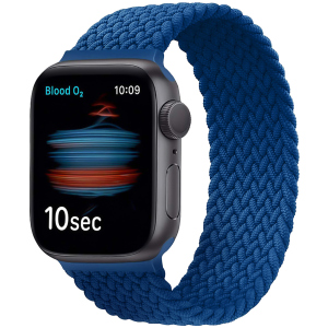 Ремінець Promate Fusion-44L для Apple Watch 42-44 мм 1/2/3/4/5/6/SE Blue (fusion-44l.blue) ТОП в Рівному