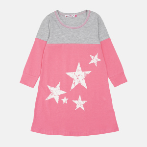 Нічна сорочка Matilda 7307-2 92 см Рожева та сіра меланжева (0455281000001)