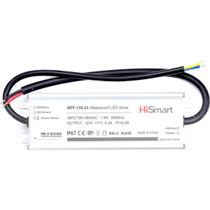 Блок питания HiSmart 24V 6.3A 150W PFC IP67 (NPF-150-24) лучшая модель в Ровно