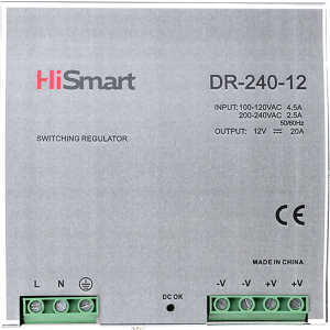 Блок питания HiSmart 12V 20A 240W DIN (DR-240-12) лучшая модель в Ровно