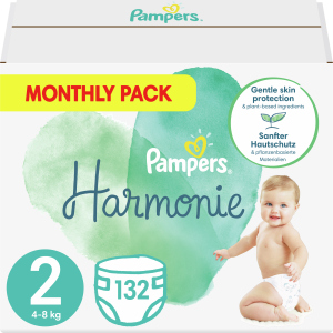 купить Подгузники Pampers Harmonie Mini Размер 2 (4-8 кг) 132 шт (8006540156384)