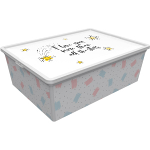 Контейнер для хранения с крышкой Qutu Trend Box Cute Sky 25 л (TREND BOX с/к CUTE SKY 25л.) в Ровно