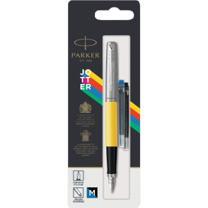 Ручка перьевая Parker Jotter 17 Plastic Yellow CT FP M блистер (15 316)