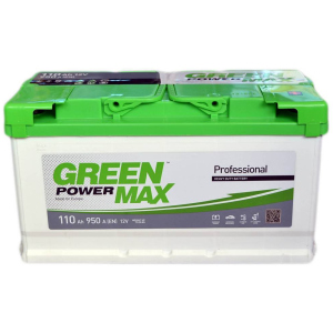 Автомобильный аккумулятор Green Power MAX 110 Ah (-/+) Euro (950EN) (22370) лучшая модель в Ровно