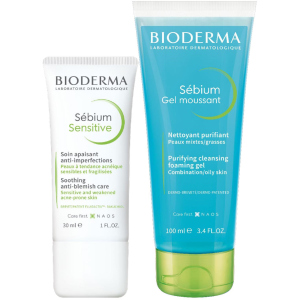 Набір Bioderma Флюїд Sebiom Sensitive 30 мл + Очищаючий гель Sebiom 100 мл (3041306016996) в Рівному