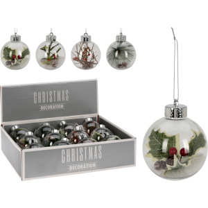 Набір ялинкових куль Christmas Decoration 8 см 12 шт (CAA126880) краща модель в Рівному