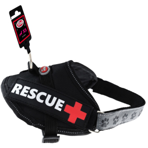 Шлея усиленная Pet Nova Rescue+ XS 30-40 см Чёрная (HA-RESCUE-BL-XS) (5903031442144)