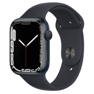 Смарт-часы Apple Watch Series 7 GPS 45mm Midnight Aluminium Case with Black Sport Band (MKN53UL/A) в Ровно