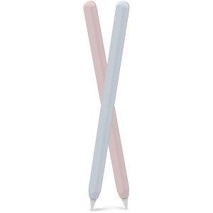Силіконові чохли AhaStyle для Apple Pencil 2 комплект 2 шт Світло-синій, рожевий (AHA-01650-LNP)