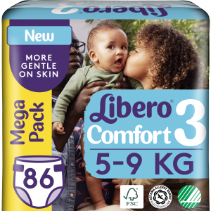 Подгузники Libero Либеро Comfort 3 5-9 кг 86 шт одноразовые (7322541083117) надежный