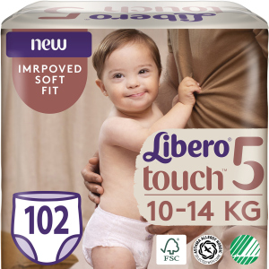 Підгузки-трусики Libero Touch Pants 5 10-14 кг одноразові 102 шт (7322541430324) ТОП в Рівному