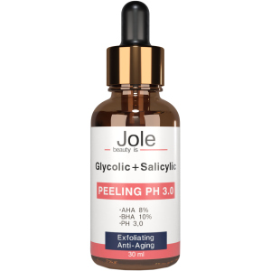 Пілінг для обличчя Jole Glycolic + Salicylic Peeling pH 3.0 з Гліколевою та Саліциловою кислотами 30 мл (4820243881060) краща модель в Рівному