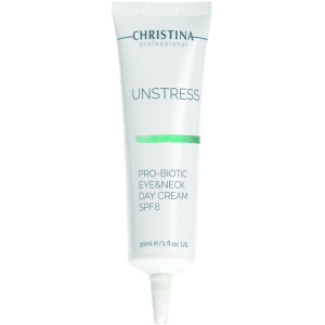 хороша модель Денний крем Christina Unstress Pro-Biotic Day Cream Eye&Neck SPF 8 30 мл (7290100367612)