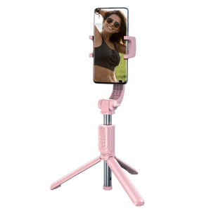 Селфи-монопод Baseus SULH-04 Lovely Uniaxial Bluetooth Folding Stand Selfie Stabilizer с треногой Розовый лучшая модель в Ровно