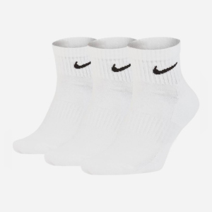 Набір шкарпеток Nike U Nk Everyday Cush Ankle 3Pr SX7667-100 34-36 (S) 3 пари Білий (888407236143) ТОП в Рівному