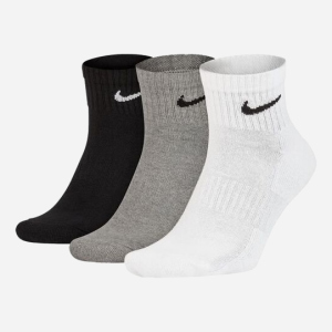 купить Набор носков Nike U Nk Everyday Cush Ankle SX7667-964 L (42-46) 3 пары Черный/Белый/Серый (194955549223)