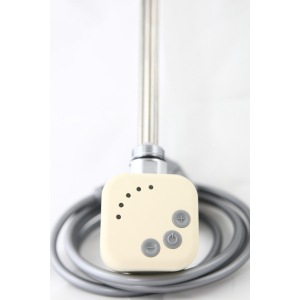 Электрический тэн у полотенцесушитель HeatQ HEC с регулятором 30-60С, таймером 2 ч, бежевый (cream ral1015) 300 Вт ТОП в Ровно