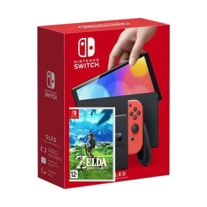 Nintendo Switch (OLED model) Neon Blue-Red + Гра The Legend of Zelda: Breath of the Wild (російська версія) надійний