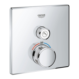 Внешняя часть смесителя без скрытой части GROHE Grohtherm SmartControl хром латунь 158x158мм 29123000 рейтинг