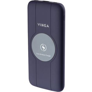 УМБ Vinga Wireless QC3.0 PD Soft Touch 10000 mAh Purple