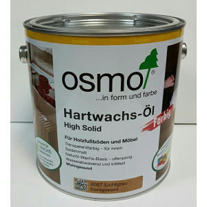 Масло с твердым воском цветное прозрачное OSMO HARTWACHS-ÖL Farbig 3067 - (светло-серое) 0.125 л. в Ровно