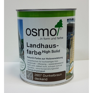 Непрозрачная краска для наружных работ OSMO LANDHAUSFARBE 2607 – (темно-коричневая) 0.75 л. в Ровно