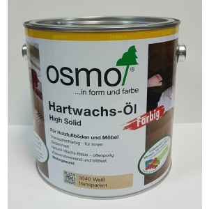 Масло с твердым воском цветное прозрачное OSMO HARTWACHS-ÖL Farbig 3040 - (белое) 0.125 л. ТОП в Ровно