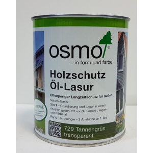 Защитное масло – лазурь OSMO HOLZSCHUTZ ÖL-LASUR 729 (темно-зеленое) 2.5 л. лучшая модель в Ровно