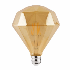 Лампа вінтажна світлодіодна філаментна (ретро) Horoz Electric "RUSTIC DIAMOND-6" 6W Filament led 2200К E27