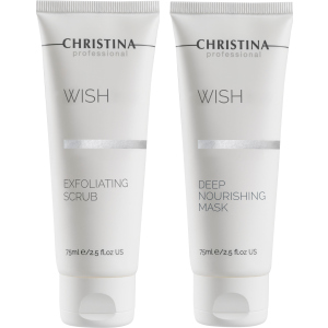 хороша модель Набір Christina Wish №1 Скраб-ексфоліатор Christina Wish Exfoliating Scrub 75 мл Поживна маска Christina Wish Deep Nourishing Mask 75 мл (7290100364550/7290100364543)