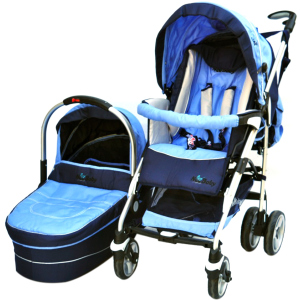 Универсальная коляска 2 в 1 NeoBaby NB702 Сине-голубая (0702-3) в Ровно