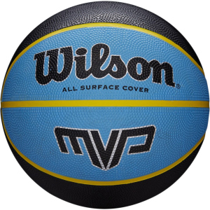 Мяч баскетбольный Wilson MVP 295 Size 7 Black/Blue (WTB9019XB07) ТОП в Ровно