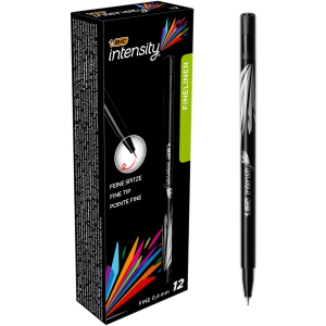 Вкладиші для ручок BIC Intensity Fine Black 12 шт (3086123449206) краща модель в Рівному