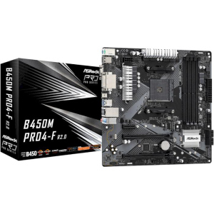 Материнська плата ASROCK B450M Pro4-F R2.0 краща модель в Рівному