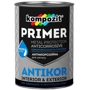 Грунтовка для металла Kompozit ANTIKOR матовая 15кг Красно-коричневая в Ровно