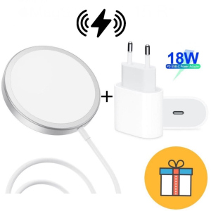 купить Беспроводная зарядка для iPhone Charger док-станция + Apple айфон зарядка 18W White Foxconn