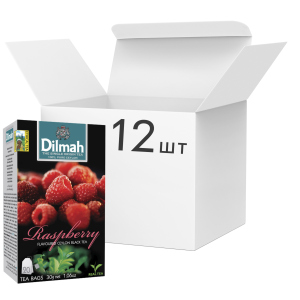 Упаковка чаю Dilmah чорного Малина 12 пачок по 20 пакетиків (19312631142218) в Рівному