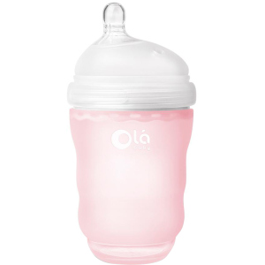 Дитяча силіконова антиколікова пляшечка Olababy GentleBottle Rose Рожевий 240 мл (80850) в Рівному