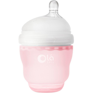 Дитяча силіконова антиколікова пляшечка Olababy GentleBottle Rose Рожевий 120 мл (80450) ТОП в Рівному