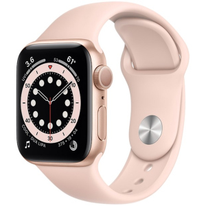 Смарт-часы Apple Watch Series 6 GPS 40mm Gold Aluminium Case with Pink Sand Sport Band (MG123UL/A) в Ровно