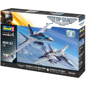 Сборная модель Revell Истребители F-14 и F/A-18E из фильма Top Gun. Масштаб 1:72 (RVL-05677) (4009803056777) лучшая модель в Ровно