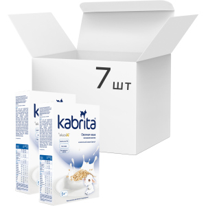 Упаковка овсяной каши на основе козьего молока Kabrita для детей от 5 месяцев 180 г х 7 шт (8716677008004) ТОП в Ровно