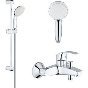 Змішувач для ванни GROHE Eurosmart 33300002 з душовим гарнітуром New Tempesta 27853001 в Рівному